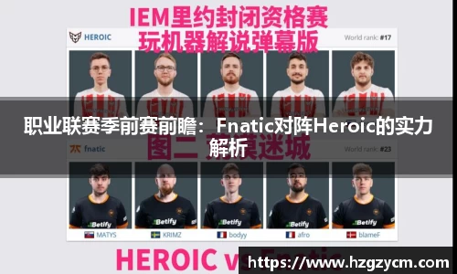 职业联赛季前赛前瞻：Fnatic对阵Heroic的实力解析